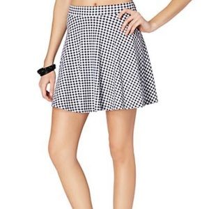 Black and White Gingham Skater Skirt